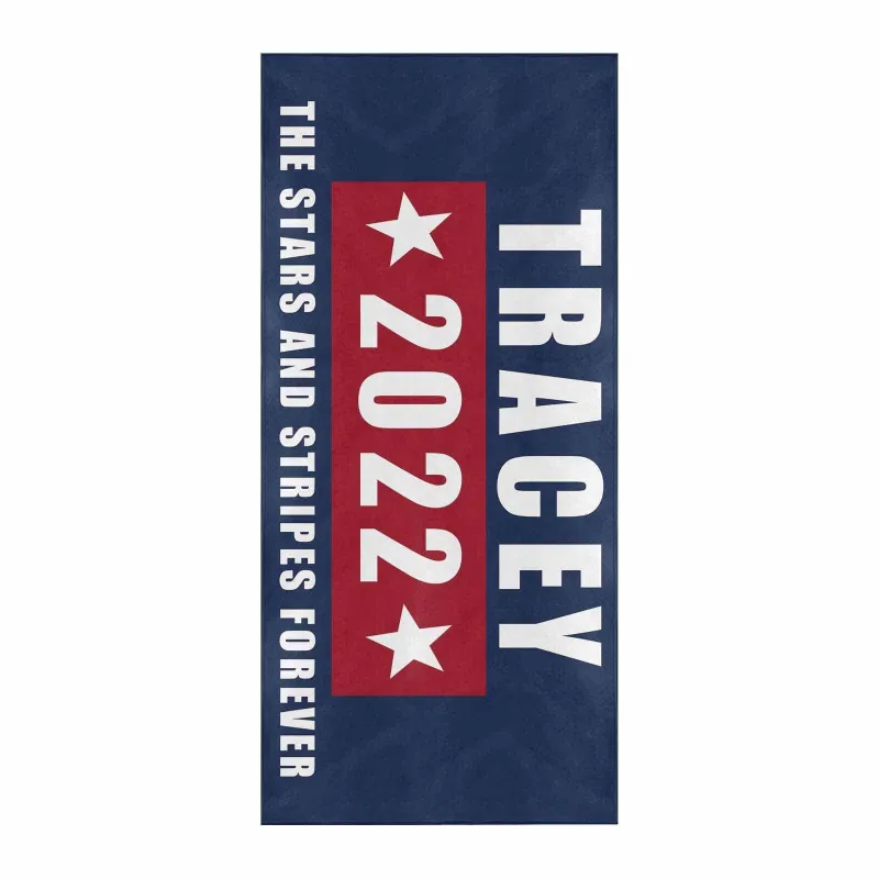 Custom Name 2022 Stars and Stripes Beach&Bath Towel