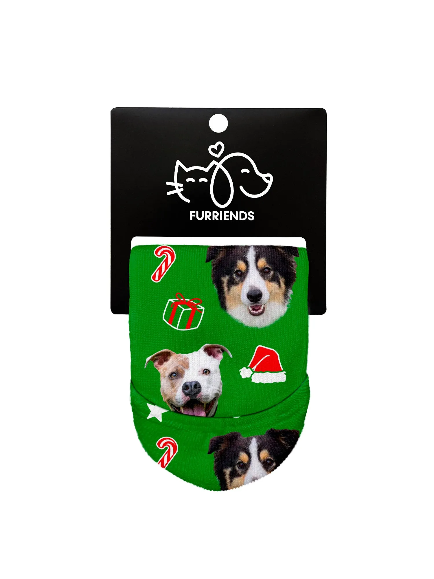 Custom Pet Face Festive Theme No-Show Socks