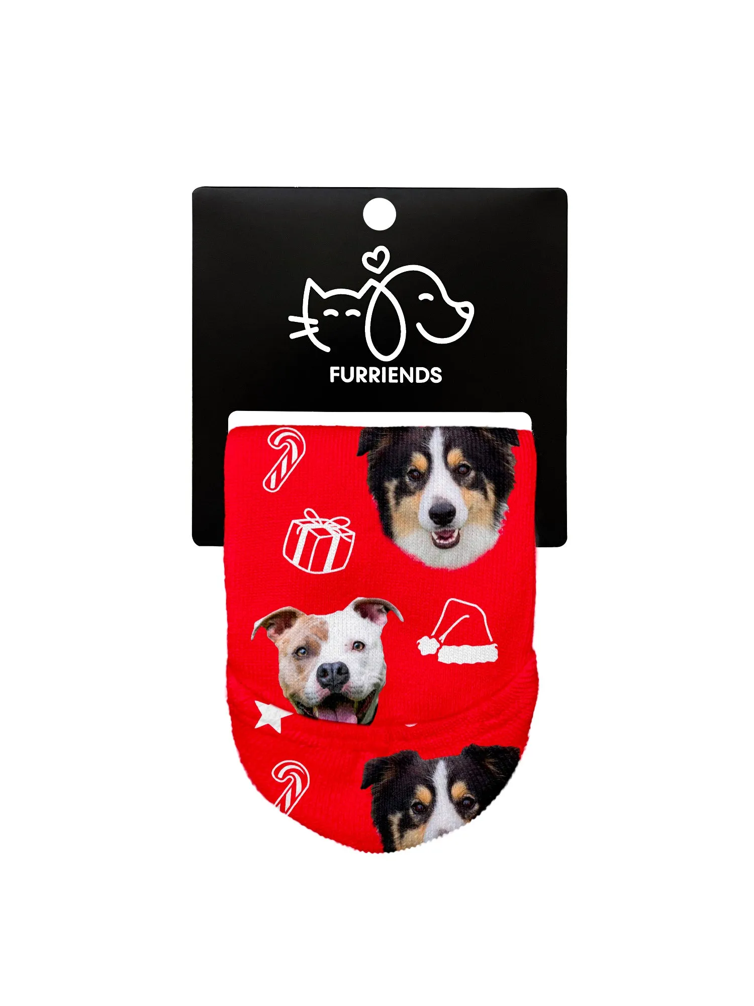 Custom Pet Face Festive Theme No-Show Socks