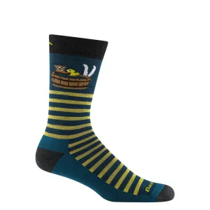 Darn Tough Men's Wild Life Crew Lightweight Lifestyle Sock in Dark Teal