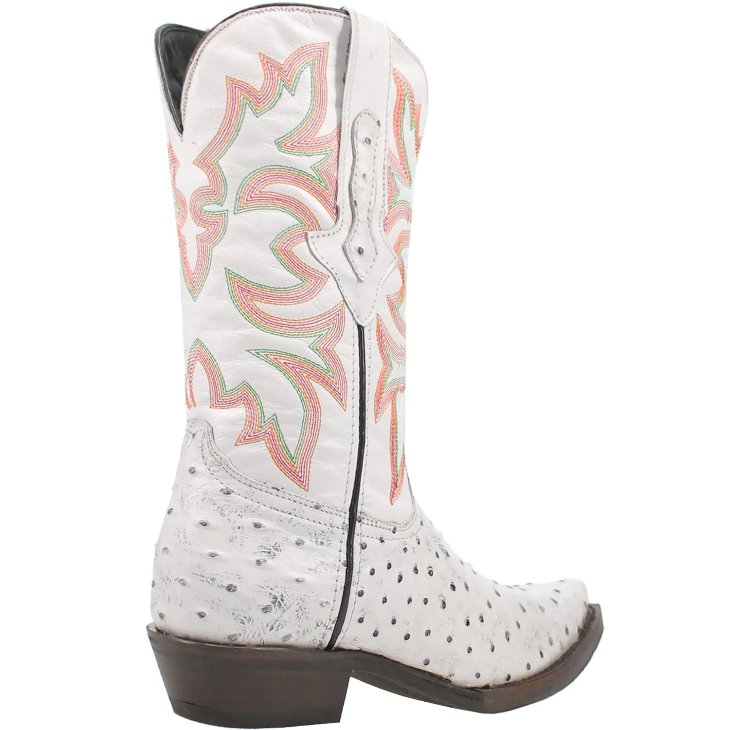 Dingo Mens Outlaw White Leather Cowboy Boots