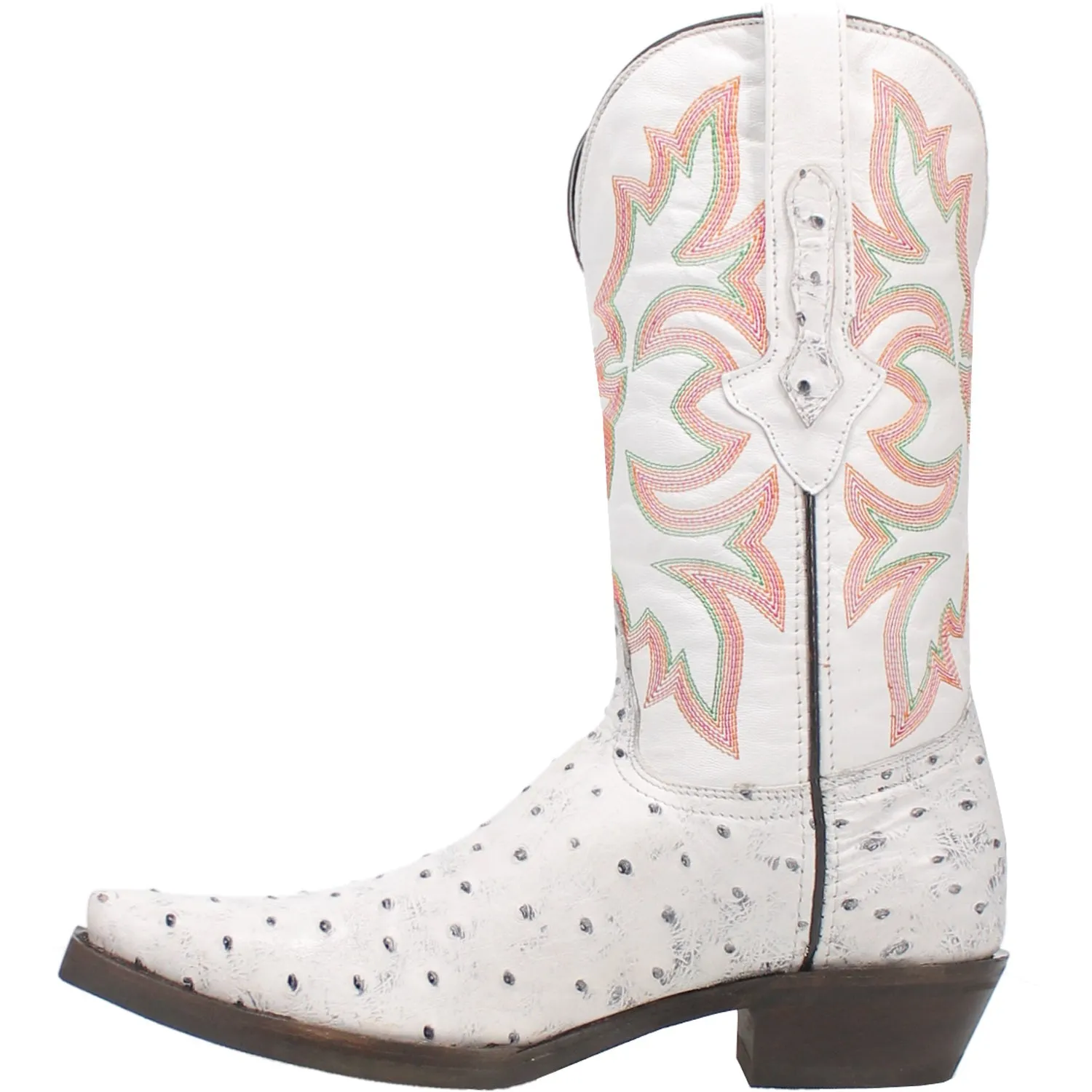 Dingo Mens Outlaw White Leather Cowboy Boots