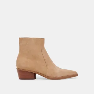 Dolce Vita Fahari H2O Booties in Camel Suede