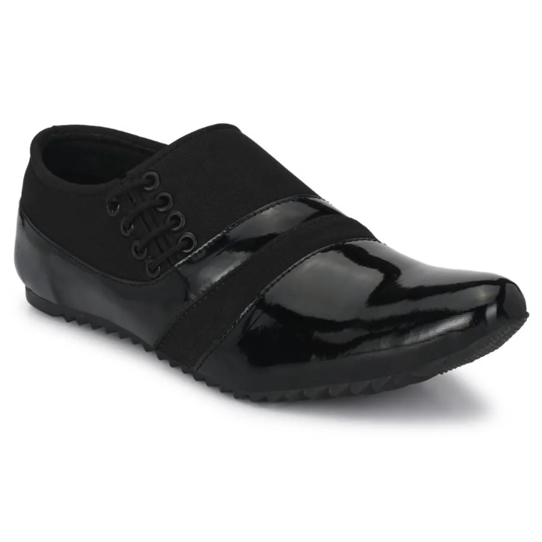 Elegant & Stylish Black Patent Casual Shoes For Men