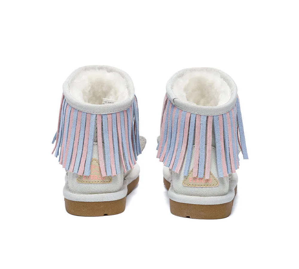 EVERAU® UGG Boots Kids Sheepskin Wool Unicorn Kids Plus