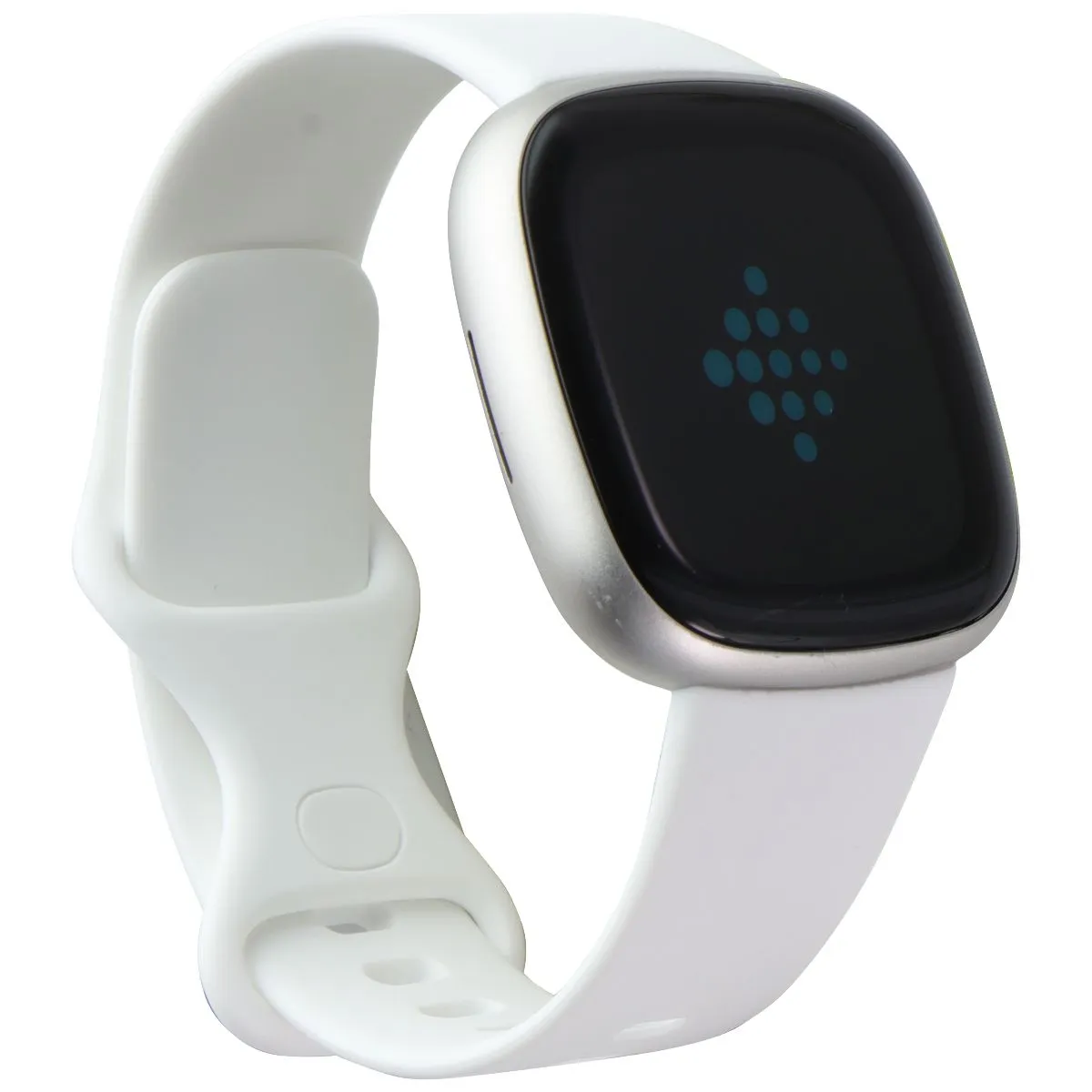 Fitbit Versa 4 Smart Watch and Fitness Tracker - Platinum AL / White SB (FB523)