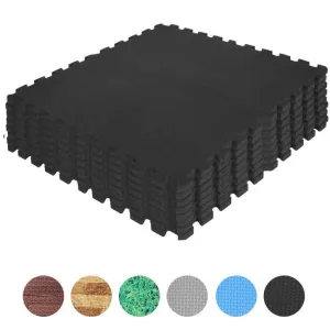 Floor Mat Set - 8 Mats - Black