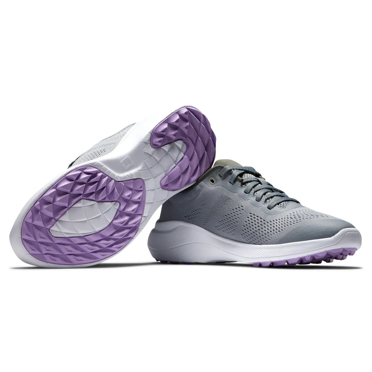 FootJoy Women's Flex Golf Shoes Grey/Purple 95766 (Previous Season Style)