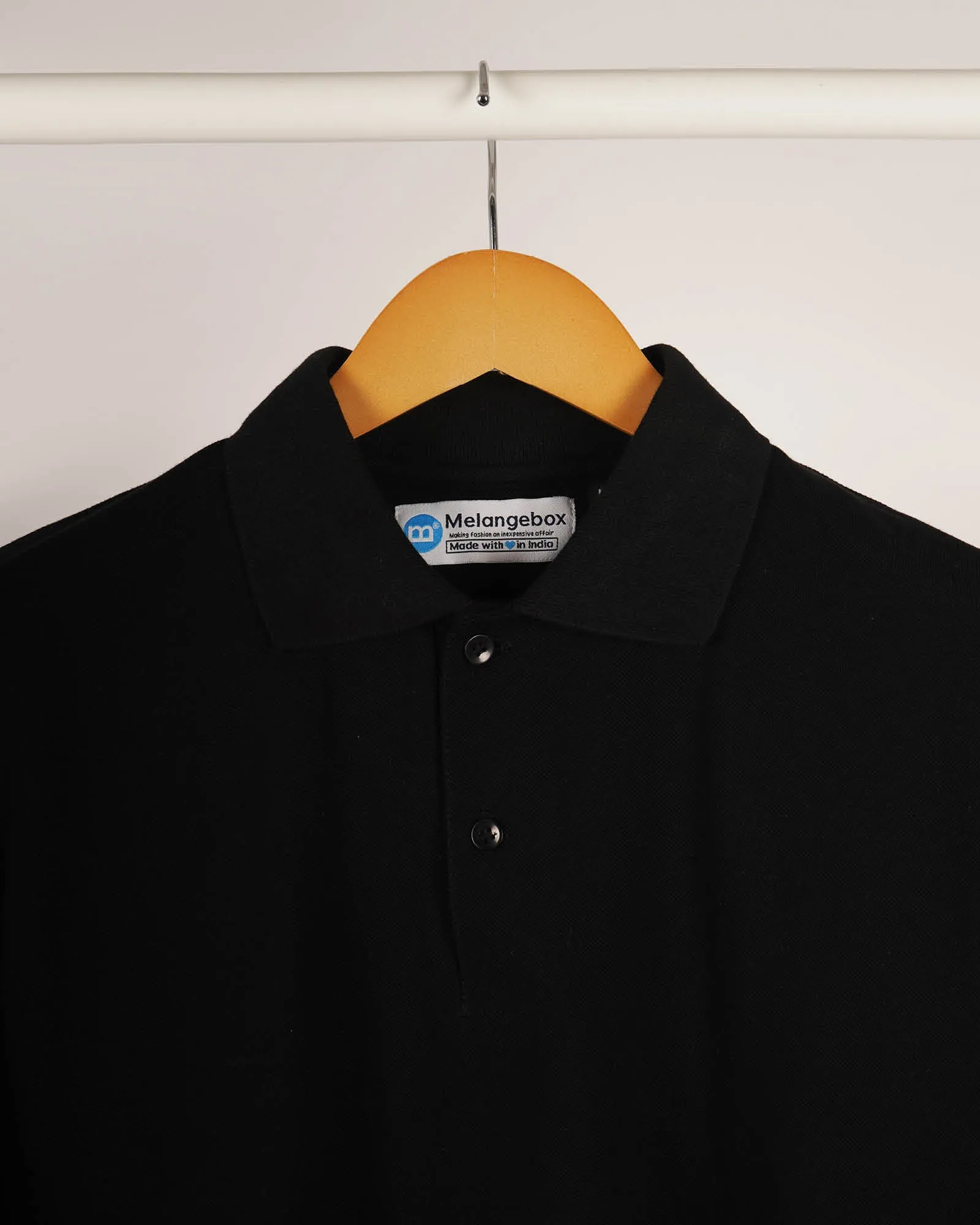 Full Sleeves Polo: Black