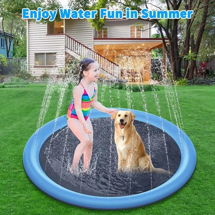 FY008 PVC Pet Sprinkler Mat Outdoor Lawn Water Fun Mat, Diameter: 150CM