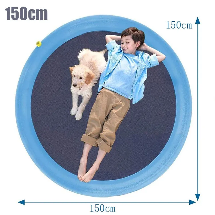 FY008 PVC Pet Sprinkler Mat Outdoor Lawn Water Fun Mat, Diameter: 150CM