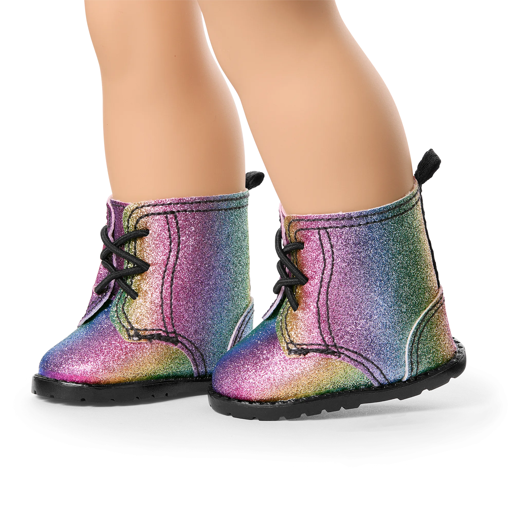 Glittery Rainbow Boots for 18-inch Dolls