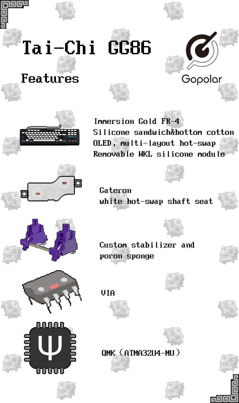 Gopolar Tai-Chi GG86 Mechanical Keyboard Kit