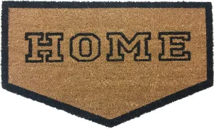 Home Plate Shaped Vinyl Coir Doormat