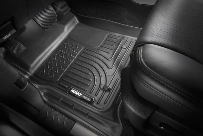 Husky Liners Front/2nd Seat Floor Liner Weatherbeater Plastic Black - Ford Mustang 2010-14