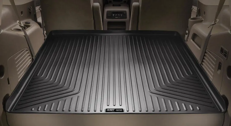 Husky Liners Weatherbeater Cargo Liner Plastic Tan Behind 3rd Set - GM Fullsize SUV 2007-14