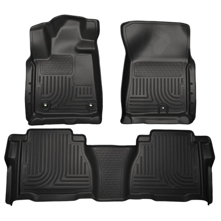 Husky Liners Weatherbeater Floor Liners Black - Front & Rear | 2013-2012 Toyota Tundra