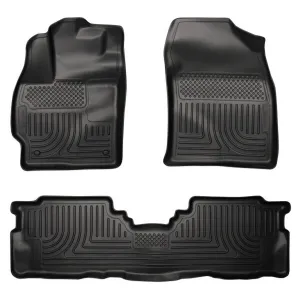 Husky Liners Weatherbeater Floor Liners Black- Front & Rear | 2017-2012 Toyota Prius V