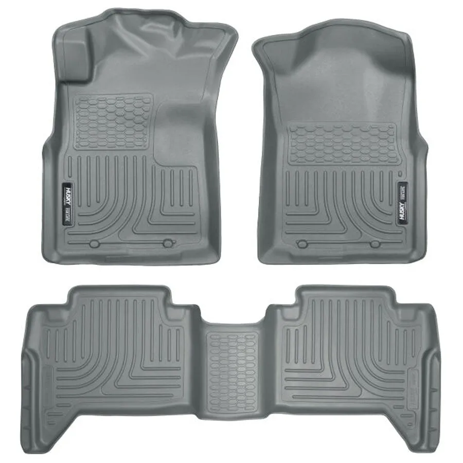 Husky Liners Weatherbeater Floor Liners Grey - Front & Rear | 2015-2005 Toyota Tacoma