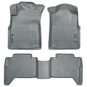 Husky Liners Weatherbeater Floor Liners Grey - Front & Rear | 2015-2005 Toyota Tacoma