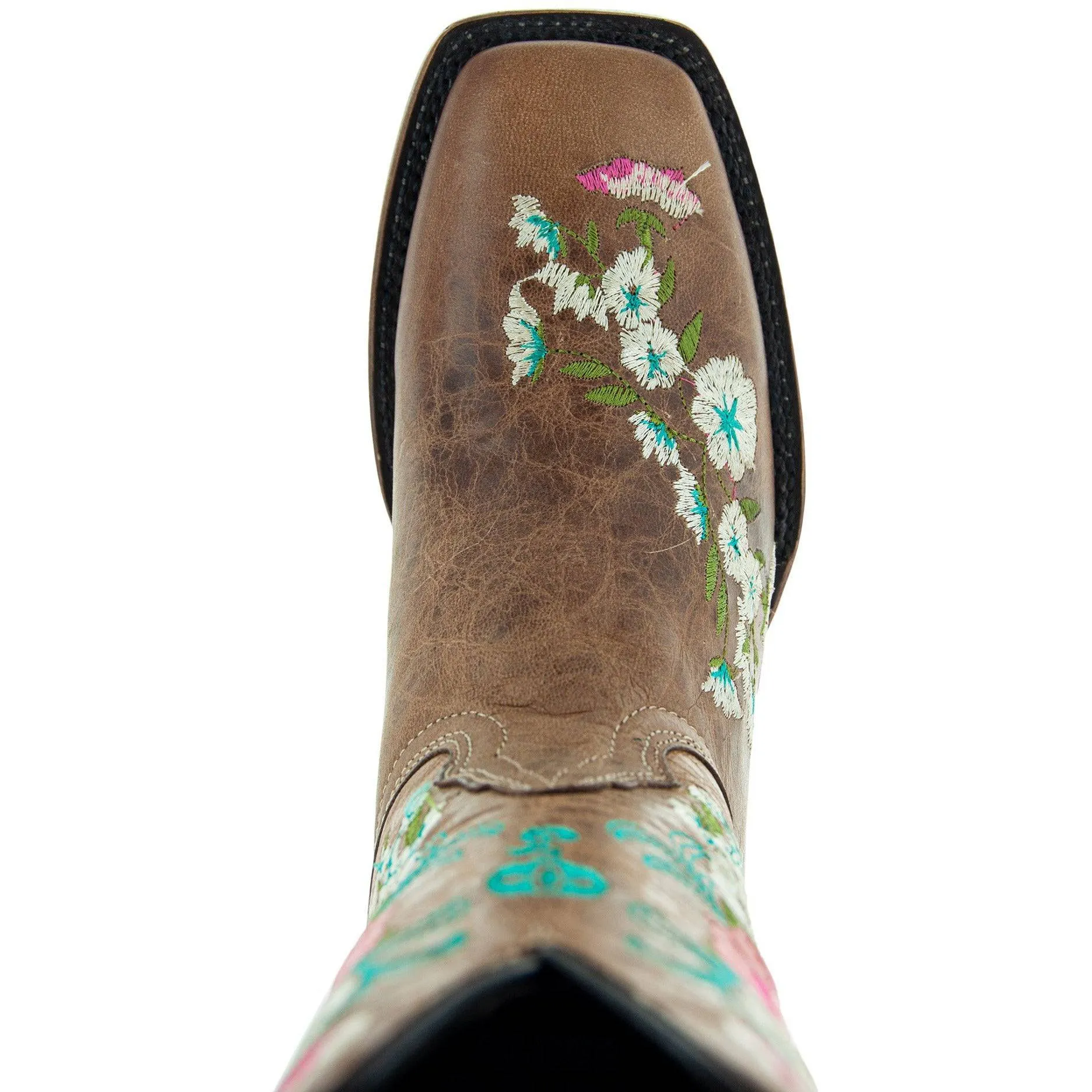 Jasmine Women's Square Toe Floral Cowgirl Boots (M50043)