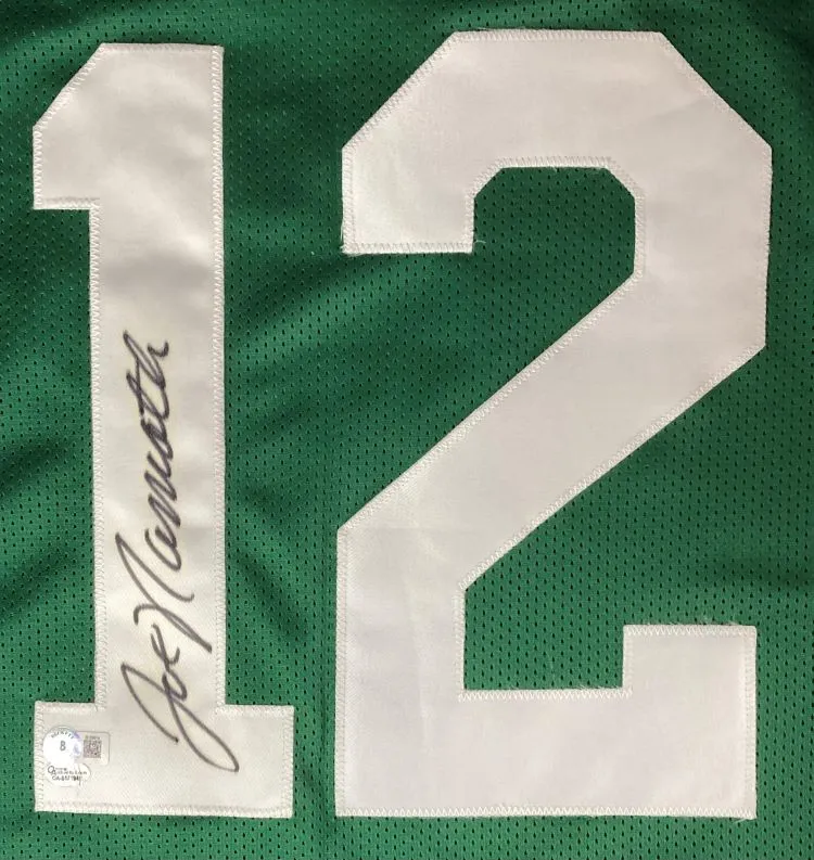 Joe Namath New York Signed Green Football Jersey BAS Online Auctions