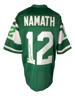 Joe Namath New York Signed Green Football Jersey BAS Online Auctions