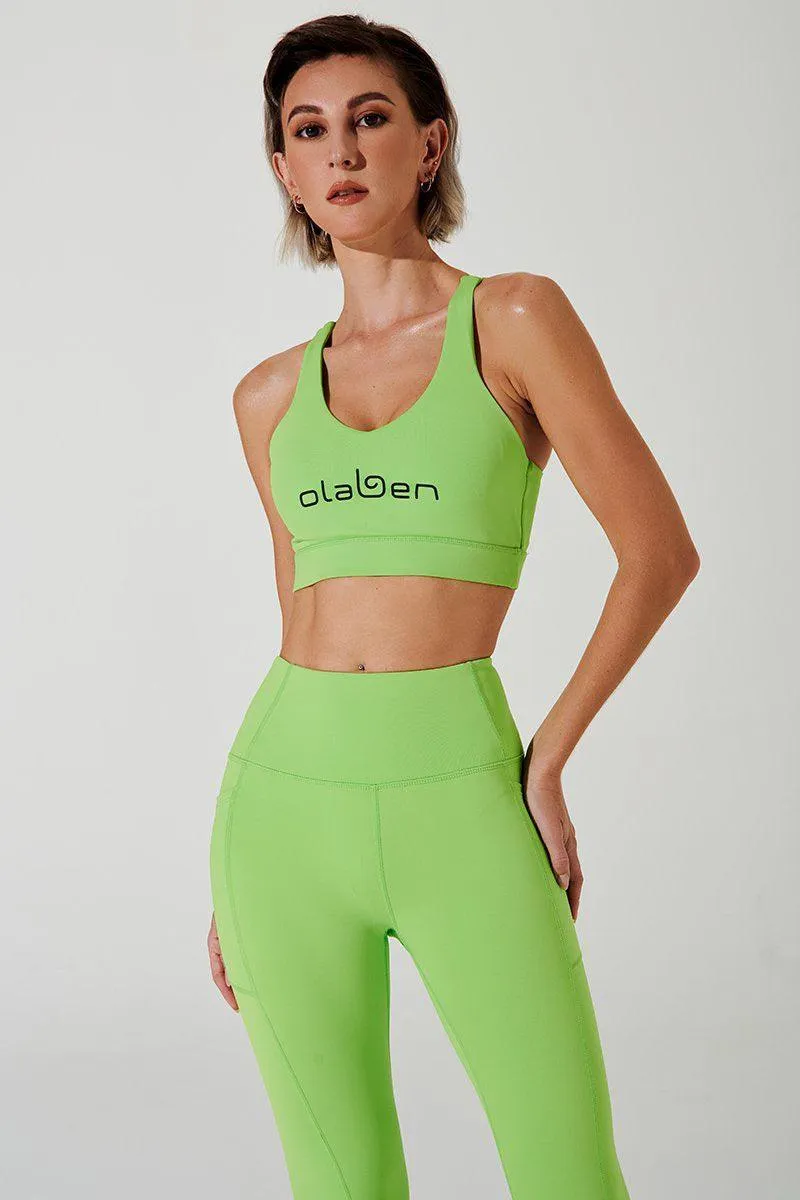 J'Ulian Olaben Bra - Floures Green