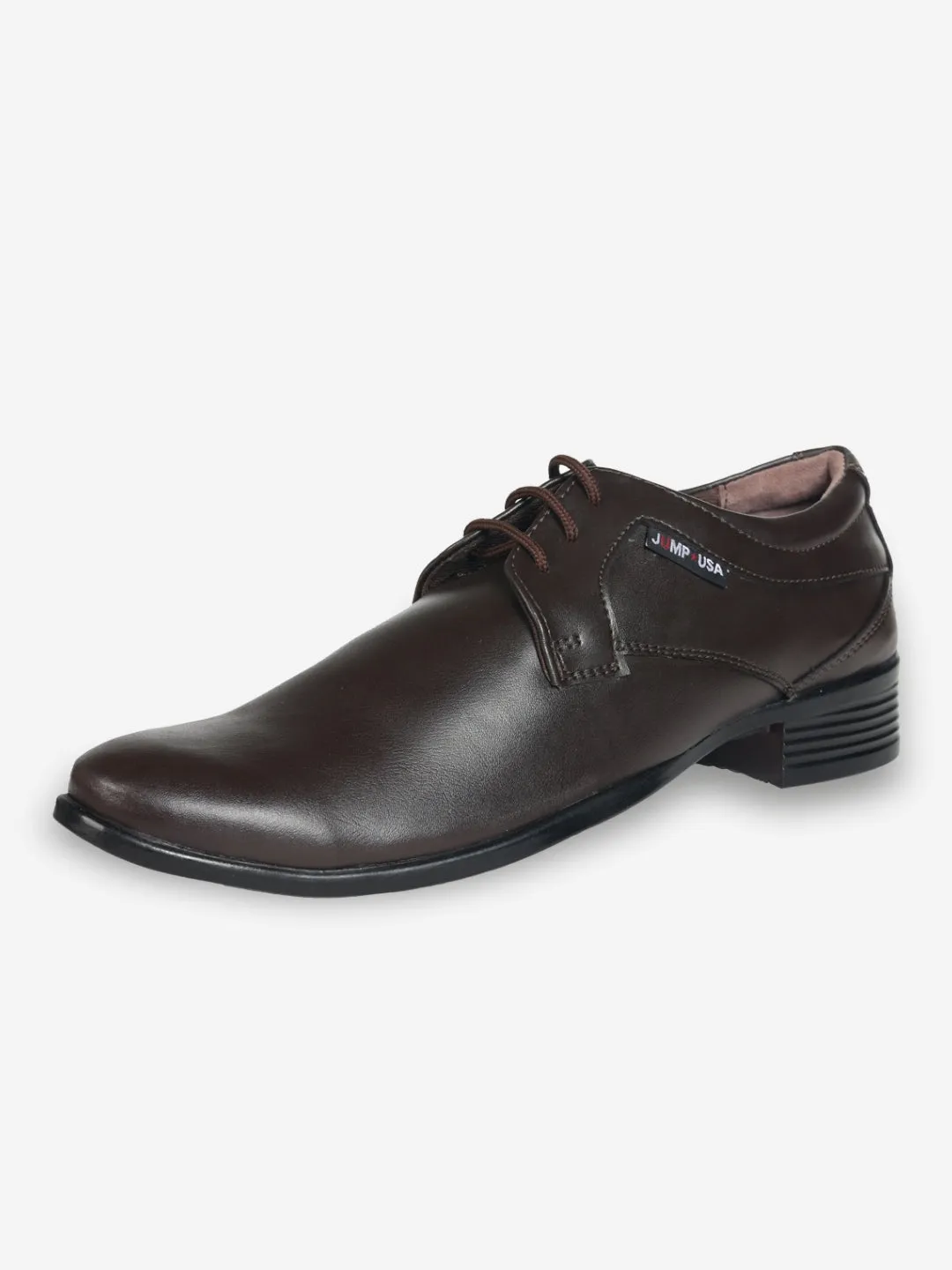 JUMP USA Men's Brown Leather Formal Derbys