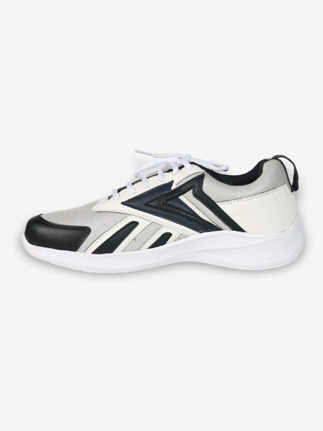 JUMP USA Men's White & Black Sport Running Shoes