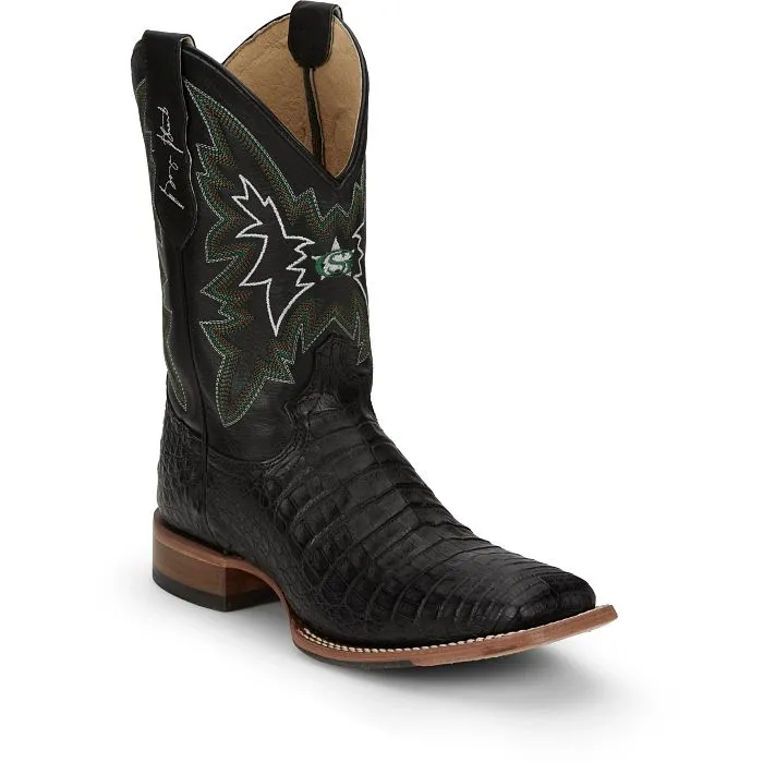 Justin Mens Caiman Haggard Square Toe Western Boots Style GR5705