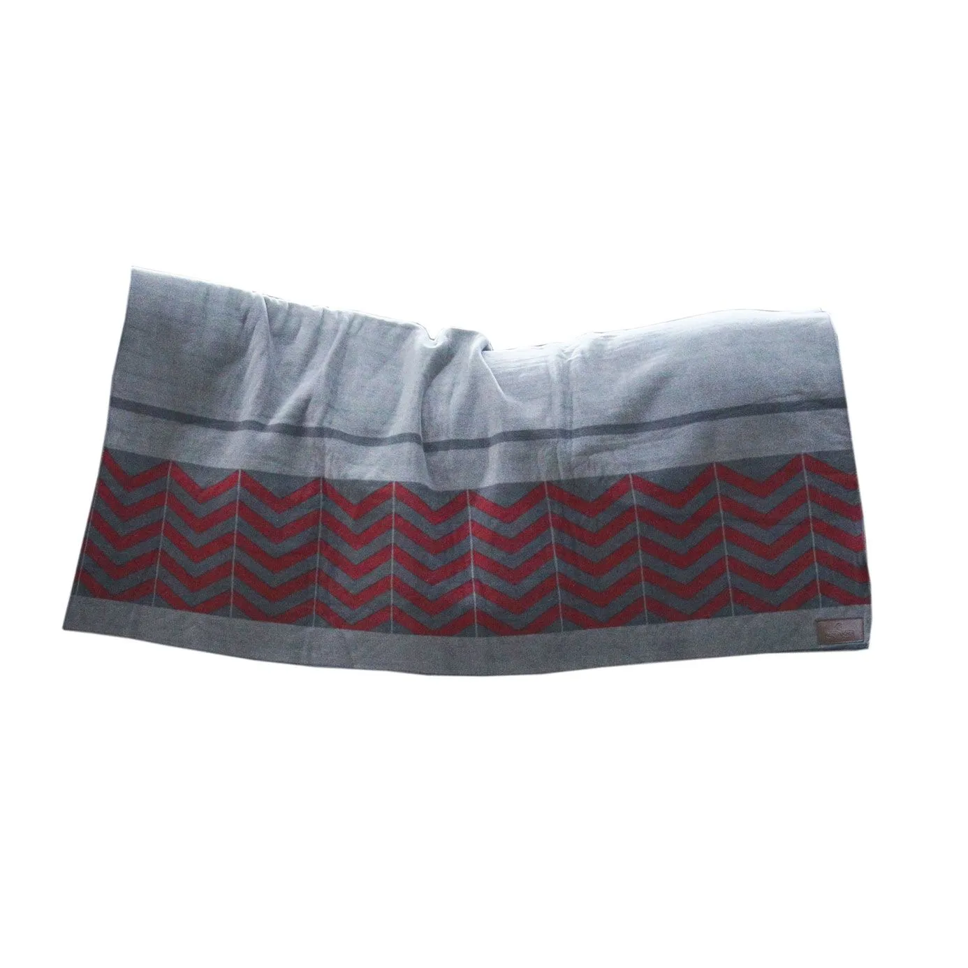 Kentucky Horsewear Heavy Fleece Square Blanket - Fishbone Grey/Bordeaux