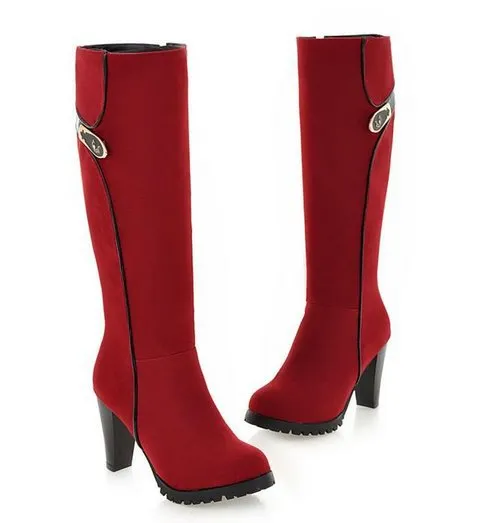 Knee High Vintage High Heels Boots