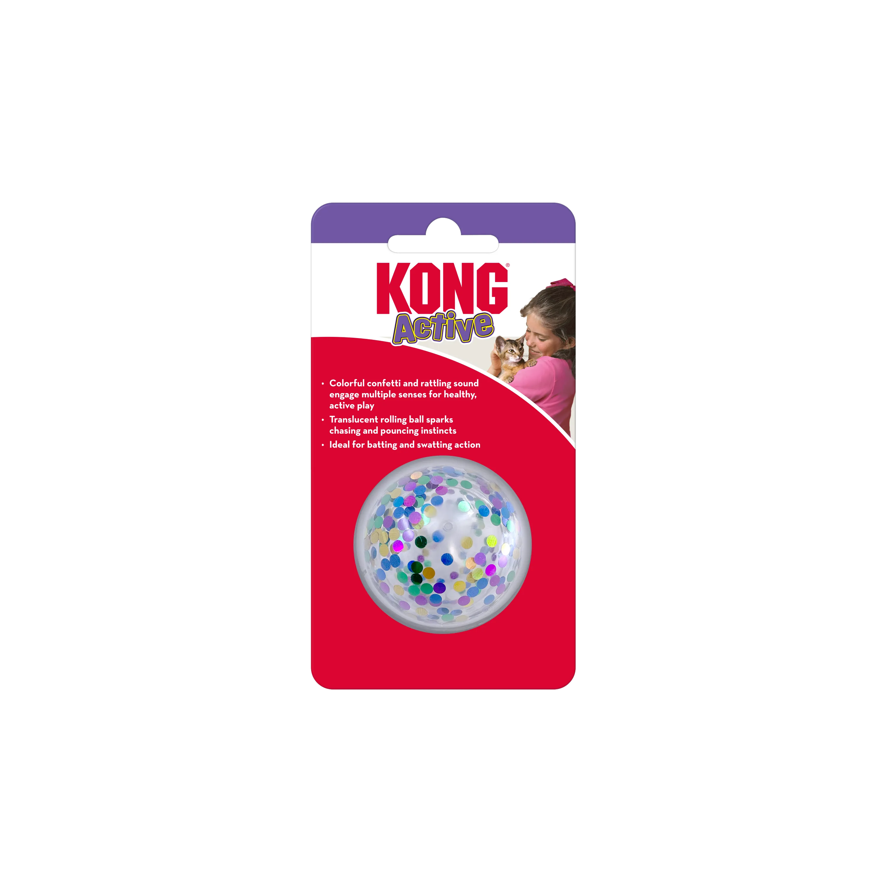 KONG Active Confetti Ball Cat Toy (All Sizes)