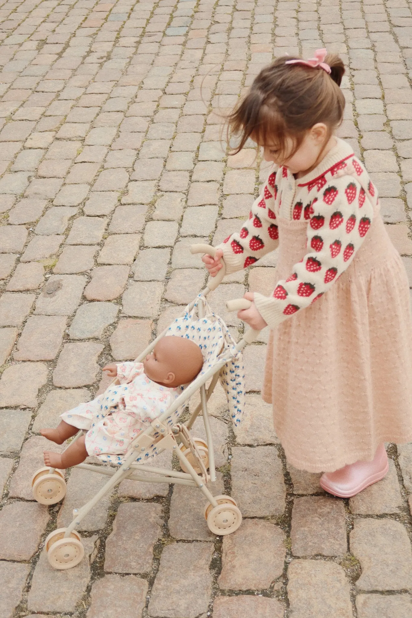 Konges Sløjd: Belou Knit Collar Cardigan - Strawberry