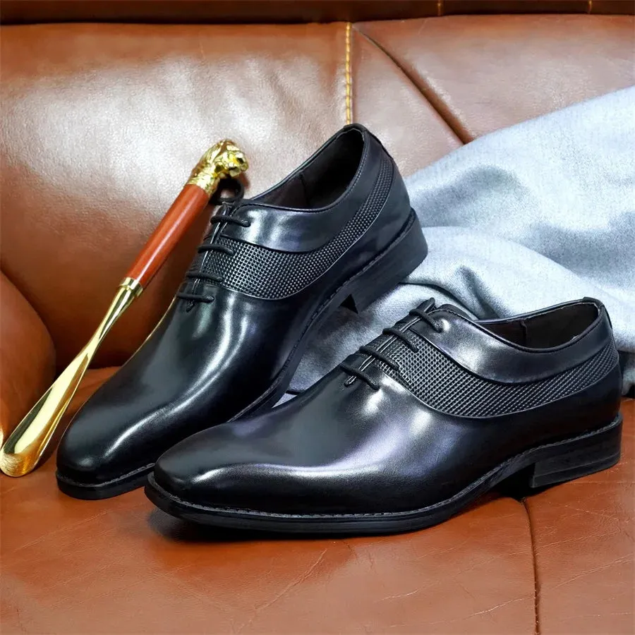 Lace-Up Genuine Leather Oxford Shoes