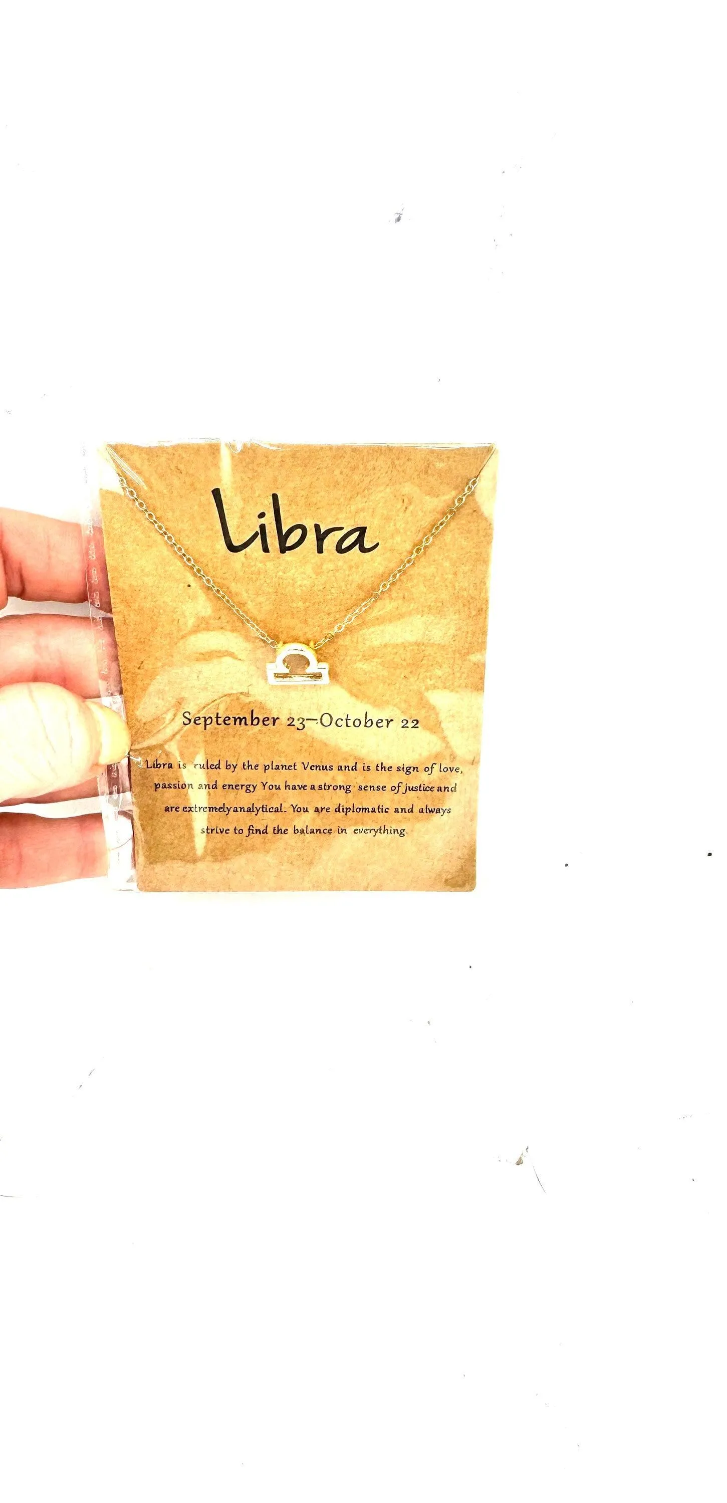 Libra Charm Necklace Gold/Silver