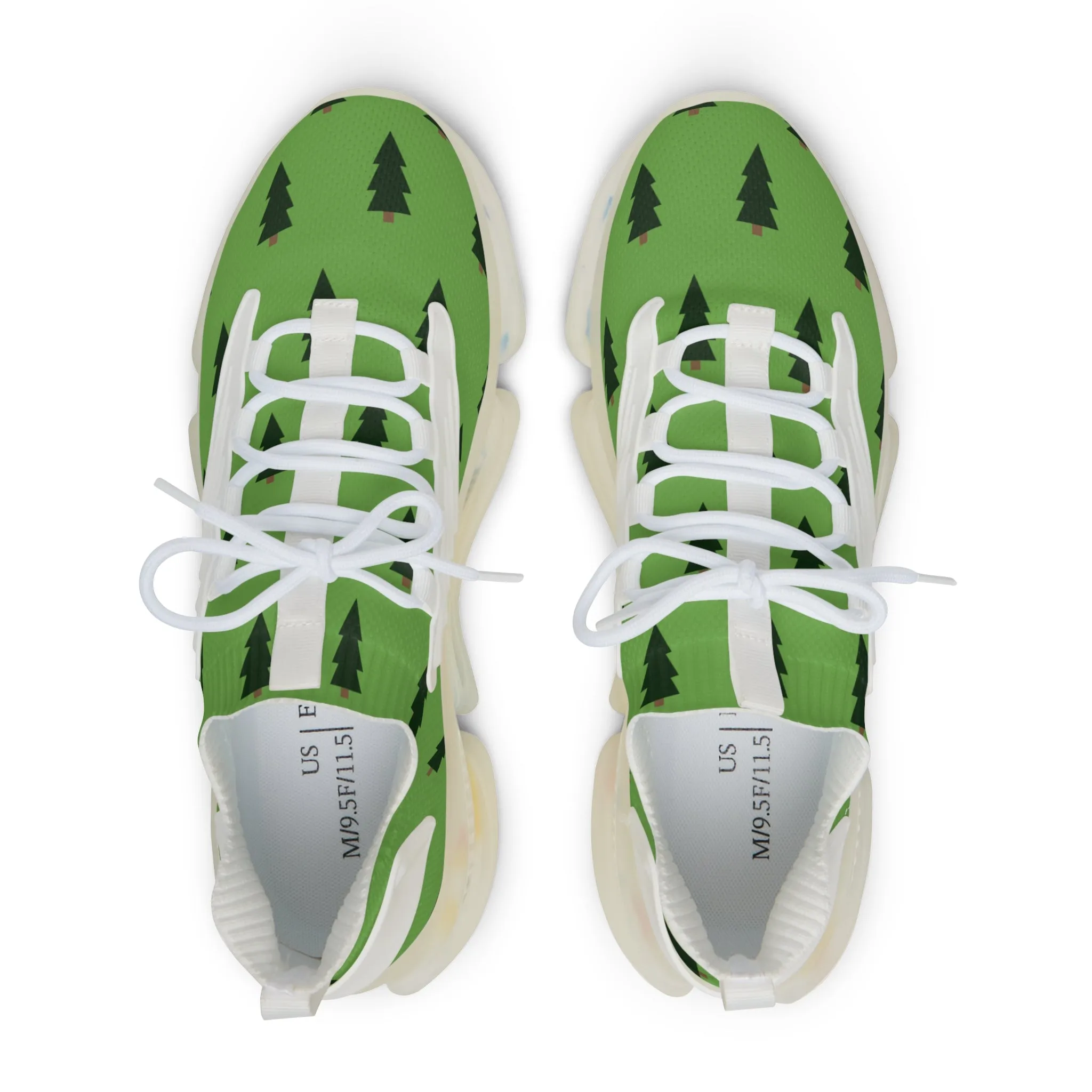 Light Green Pine Men's Shoes, Best Christmas Trees Best Comfy Men's Mesh Sports Sneakers Shoes (US Size: 5-12)