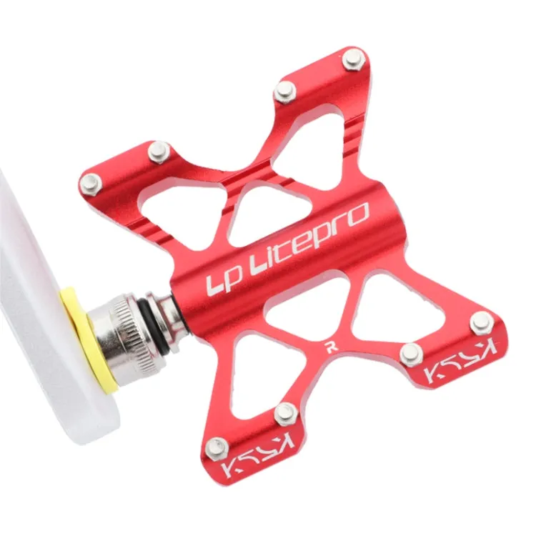 LP LitePro K5 Folding Bkie Aluminum Alloy Bearin Pedals(Golden)