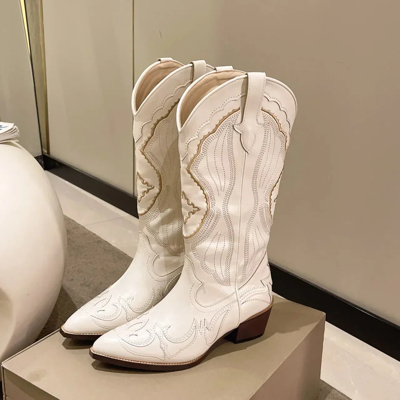 Malia Embroidered Cowboy Boots