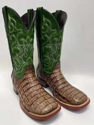 Men’s Rustic Oryx Caiman Square Toe Exotic Boot