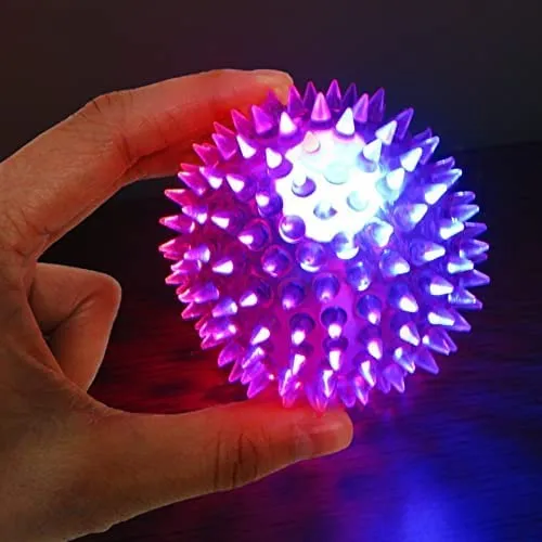 MKY® Bouncing Light Flashing Balls Set of 4 Pcs for Kids Playing Fun Ball Toy Set - Multi Color