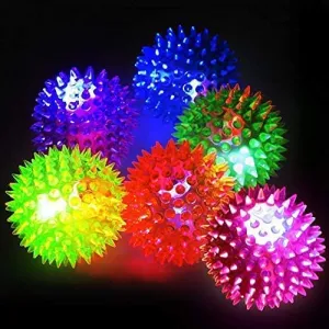 MKY® Bouncing Light Flashing Balls Set of 4 Pcs for Kids Playing Fun Ball Toy Set - Multi Color