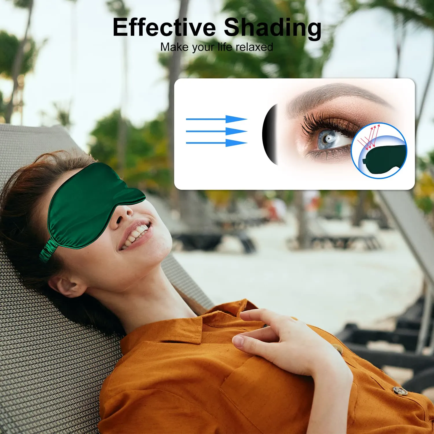 Night Sleeping Silk Eye Mask, 1-6 Pack