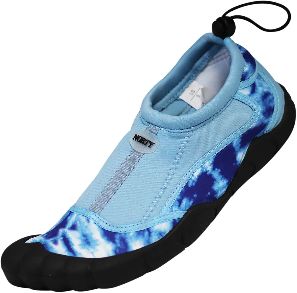 Norty Men's Aqua Sock Water Shoes Waterproof Slip-Ons for Pool, Beach, Sports