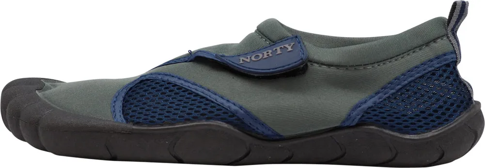 Norty Men's Aqua Sock Water Shoes Waterproof Slip-Ons for Pool, Beach, Sports