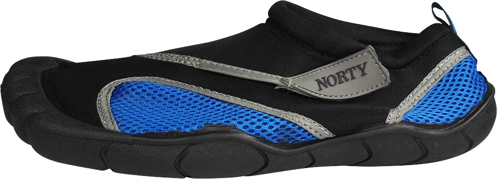 Norty Men's Aqua Sock Water Shoes Waterproof Slip-Ons for Pool, Beach, Sports