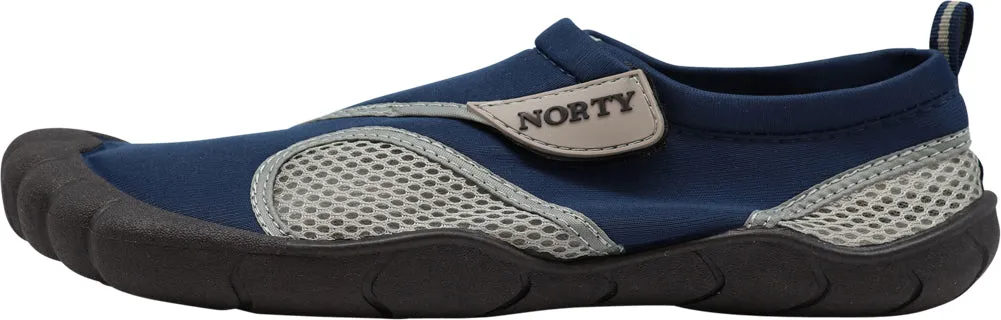 Norty Men's Aqua Sock Water Shoes Waterproof Slip-Ons for Pool, Beach, Sports