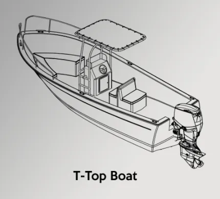 OCEANSOUTH T-TOP BOAT COVER