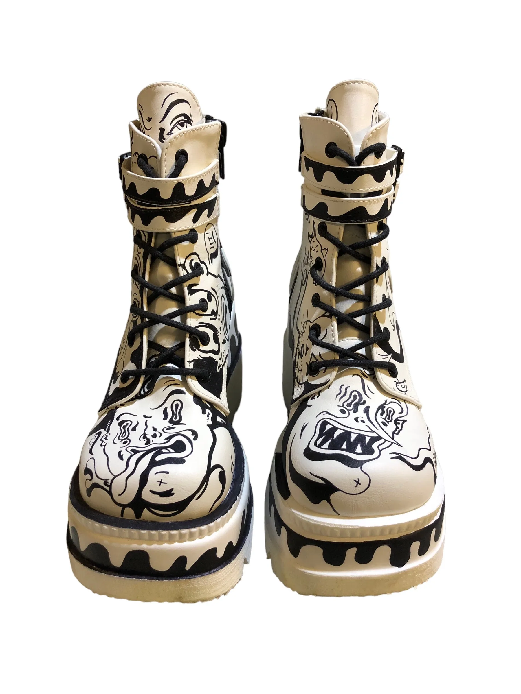 One of a kind Hand Painted Boots by Puppy Teeth